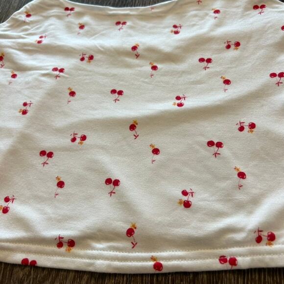 🍒 NWOT Pacsun Basics White Cherry Print Crop Cami Tank Top Size Small Y2K Cute - Picture 10 of 12